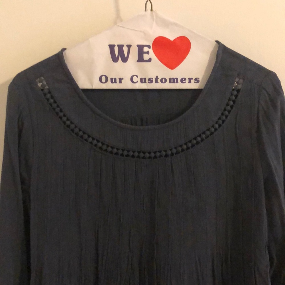 Next-UK l/s navy top - UK size 8